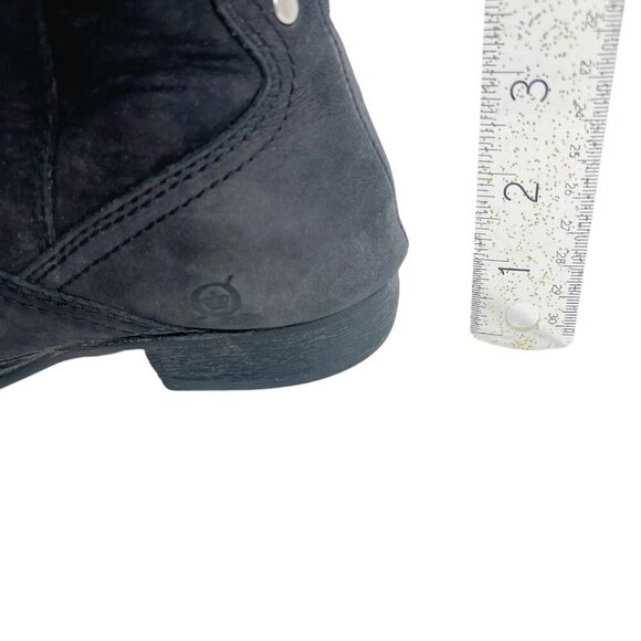 Born Grey Suede Knee High Foldover Zip Up Boots Women's Size 6.5 - Picture 7 of 11